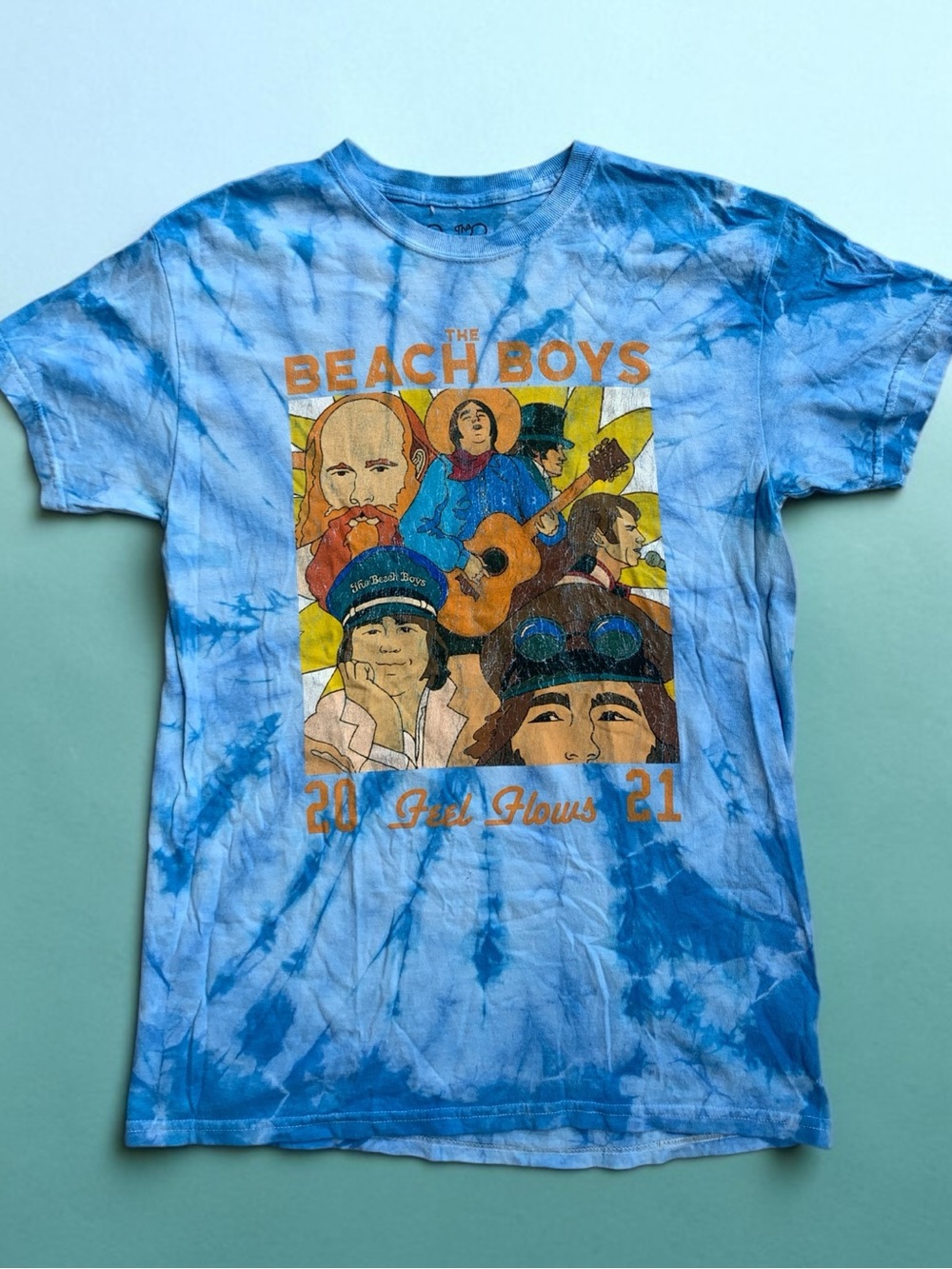 The Beach Boys Blue Tie-Dye Graphic Tee Medium